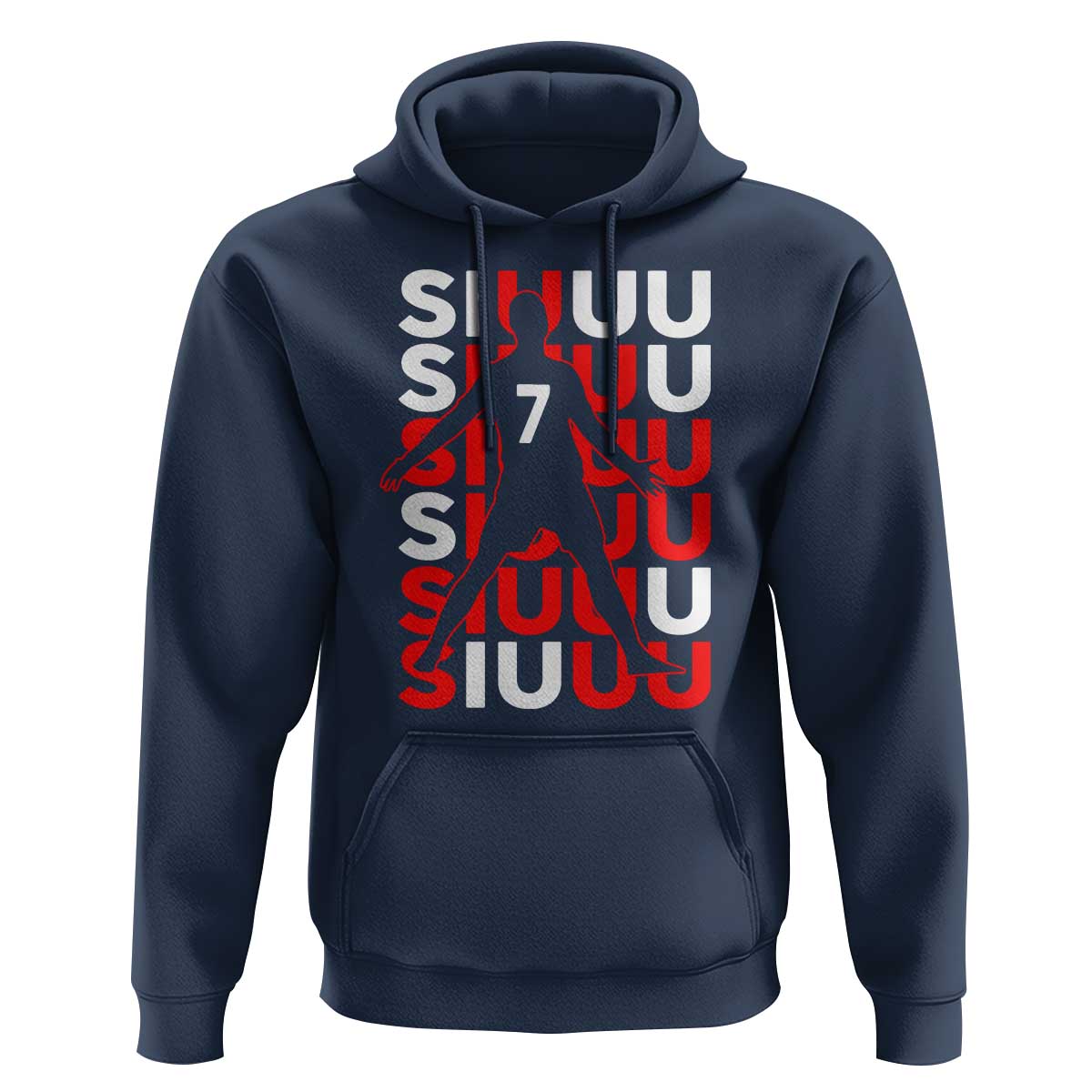 Siuuuu Celebration Number 7 Seven Soccer Fans Hoodie