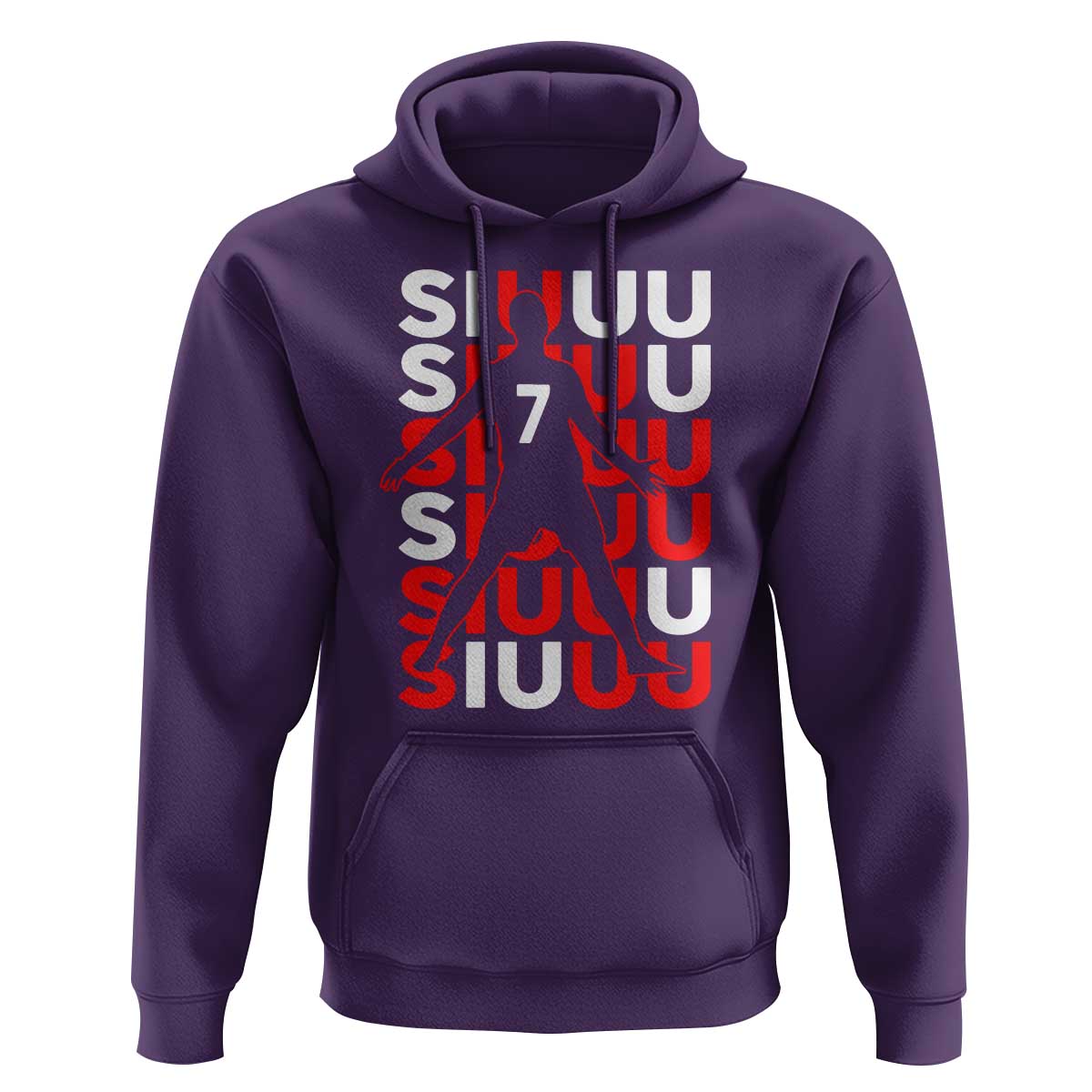 Siuuuu Celebration Number 7 Seven Soccer Fans Hoodie