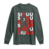 Siuuuu Celebration Number 7 Seven Soccer Fans Long Sleeve Shirt