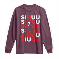 Siuuuu Celebration Number 7 Seven Soccer Fans Long Sleeve Shirt