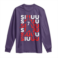 Siuuuu Celebration Number 7 Seven Soccer Fans Long Sleeve Shirt