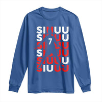 Siuuuu Celebration Number 7 Seven Soccer Fans Long Sleeve Shirt