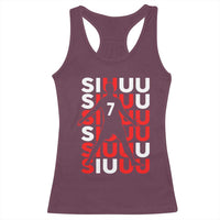 Siuuuu Celebration Number 7 Seven Soccer Fans Racerback Tank Top