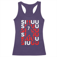 Siuuuu Celebration Number 7 Seven Soccer Fans Racerback Tank Top