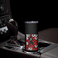 Siuuuu Celebration Number 7 Seven Soccer Fans Skinny Tumbler