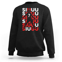 Siuuuu Celebration Number 7 Seven Soccer Fans Sweatshirt