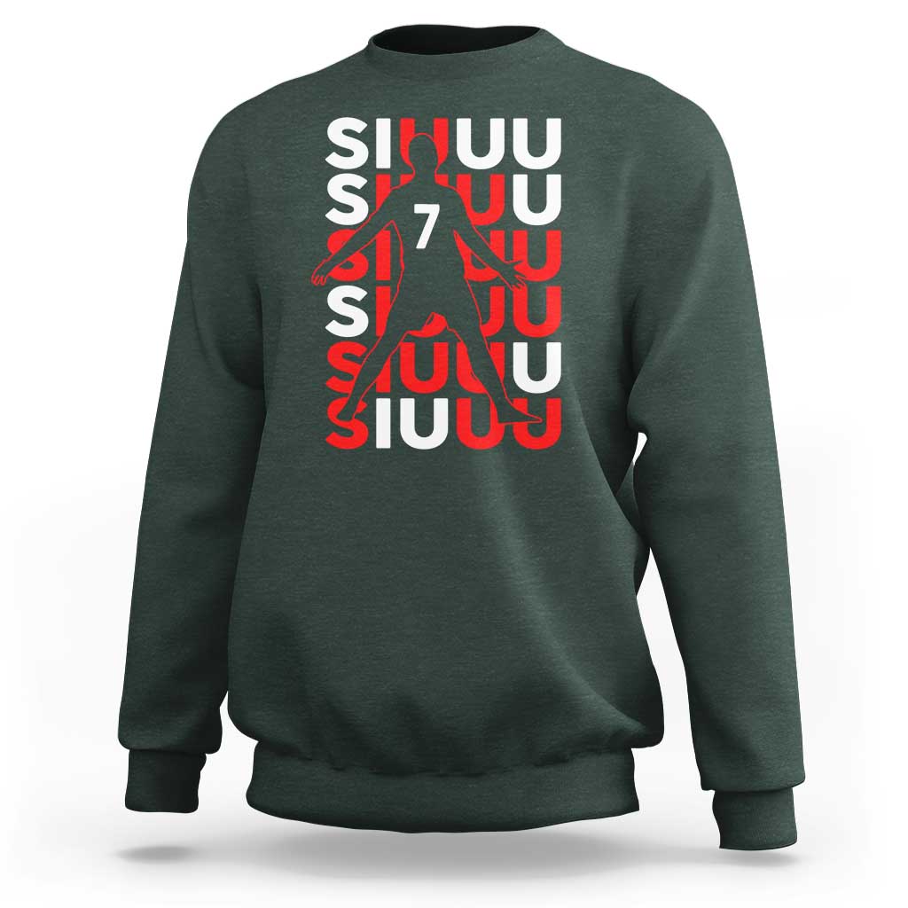 Siuuuu Celebration Number 7 Seven Soccer Fans Sweatshirt
