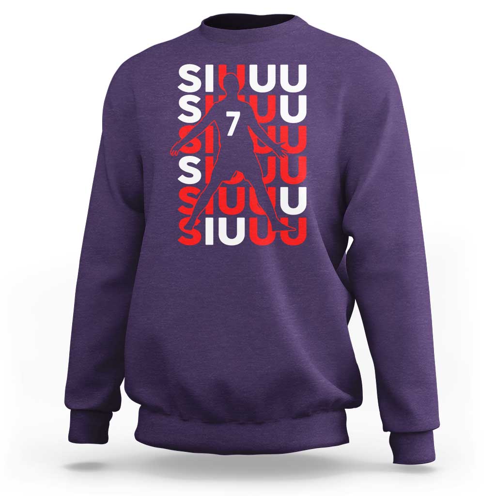 Siuuuu Celebration Number 7 Seven Soccer Fans Sweatshirt