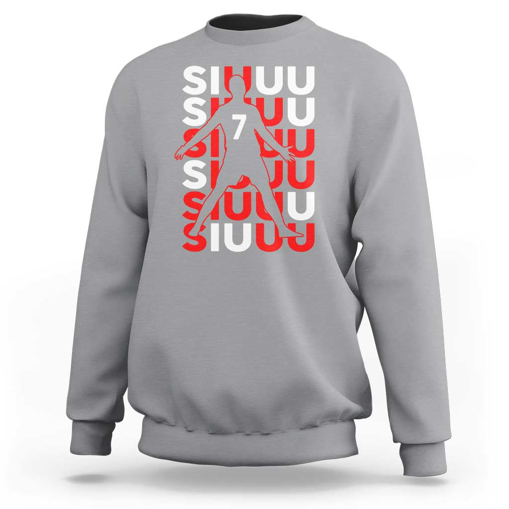 Siuuuu Celebration Number 7 Seven Soccer Fans Sweatshirt