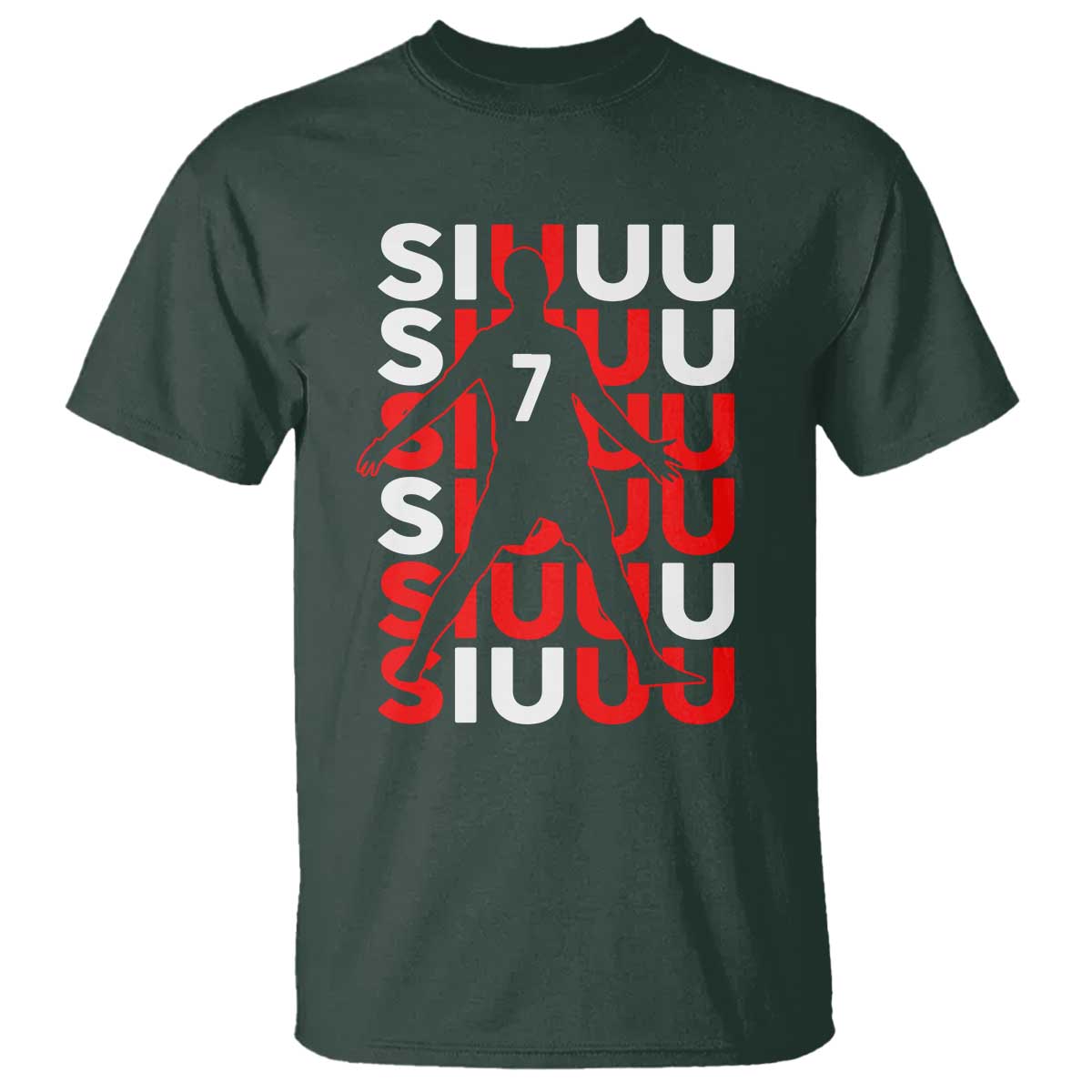 Siuuuu Celebration Number 7 Seven Soccer Fans T Shirt