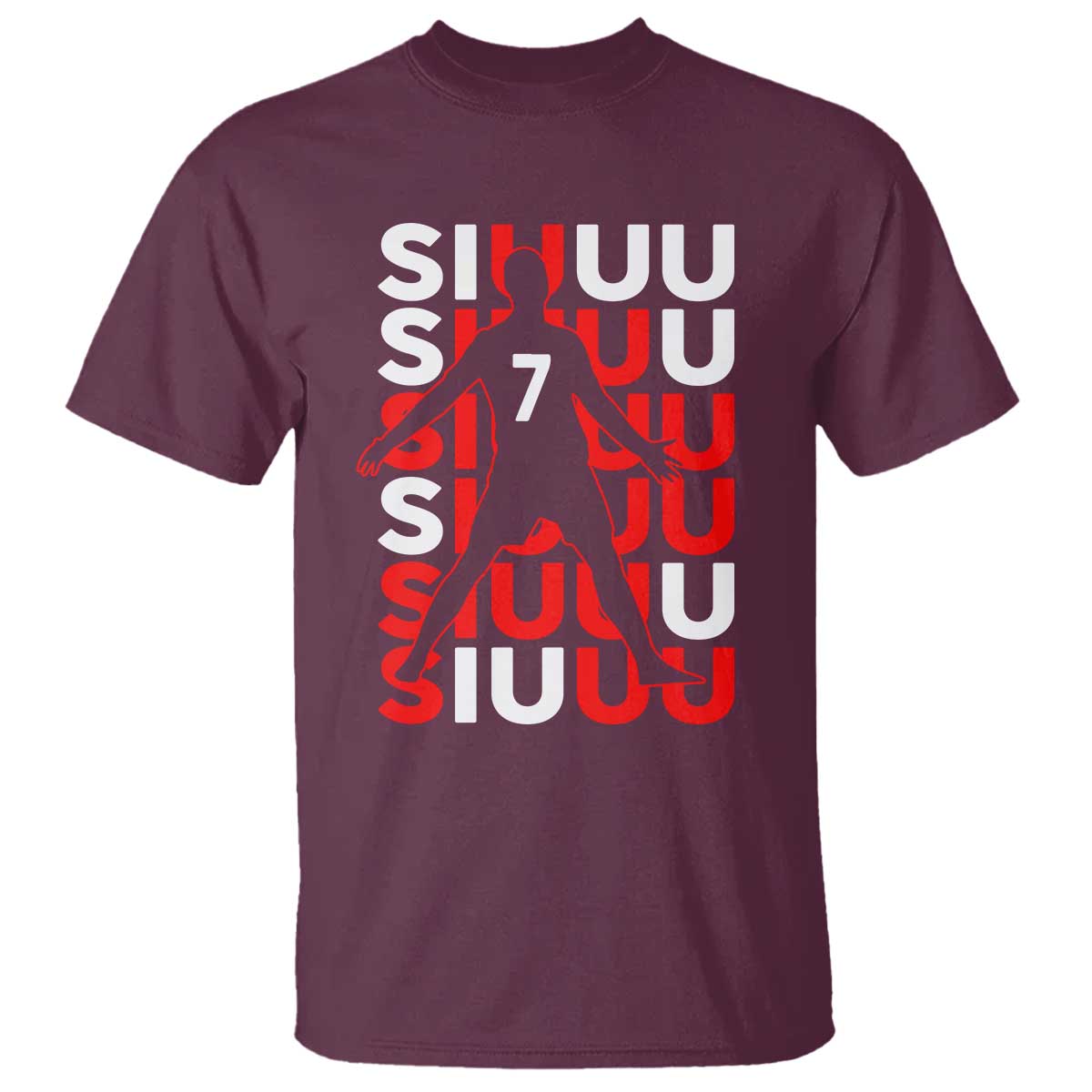 Siuuuu Celebration Number 7 Seven Soccer Fans T Shirt