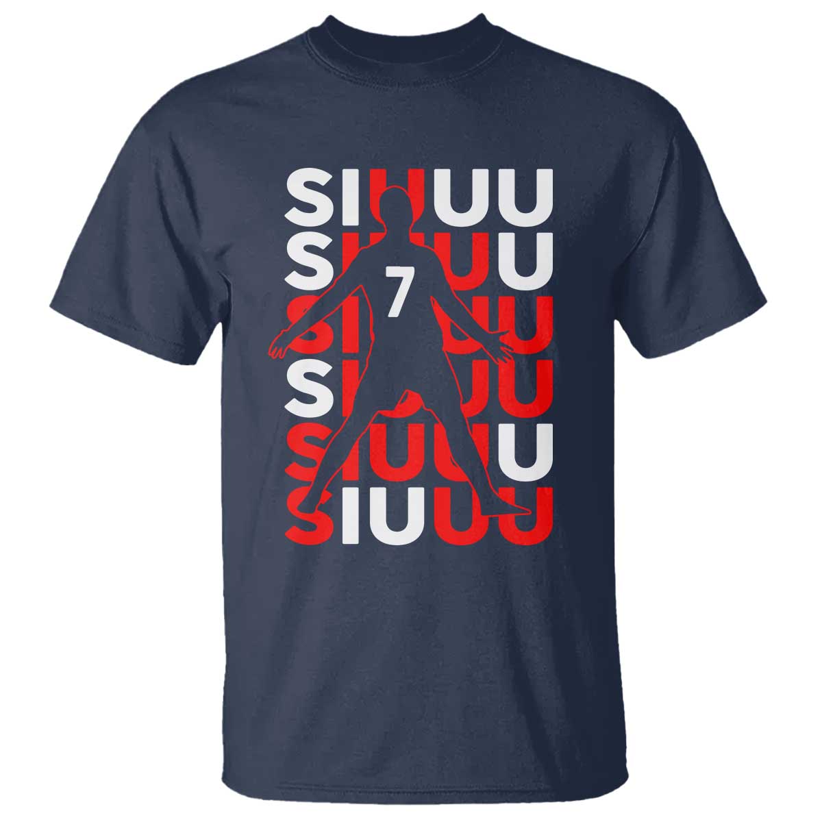 Siuuuu Celebration Number 7 Seven Soccer Fans T Shirt