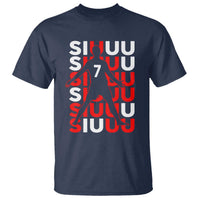 Siuuuu Celebration Number 7 Seven Soccer Fans T Shirt
