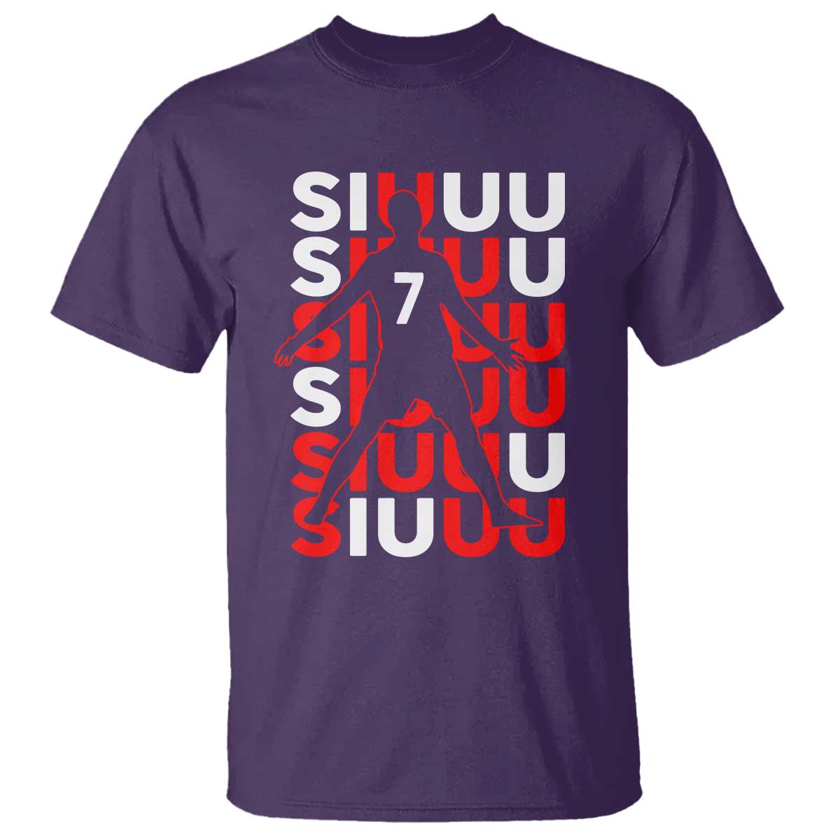 Siuuuu Celebration Number 7 Seven Soccer Fans T Shirt