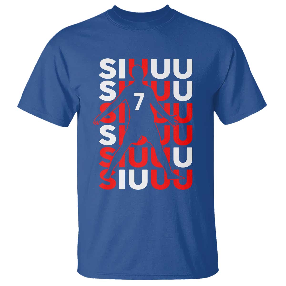 Siuuuu Celebration Number 7 Seven Soccer Fans T Shirt