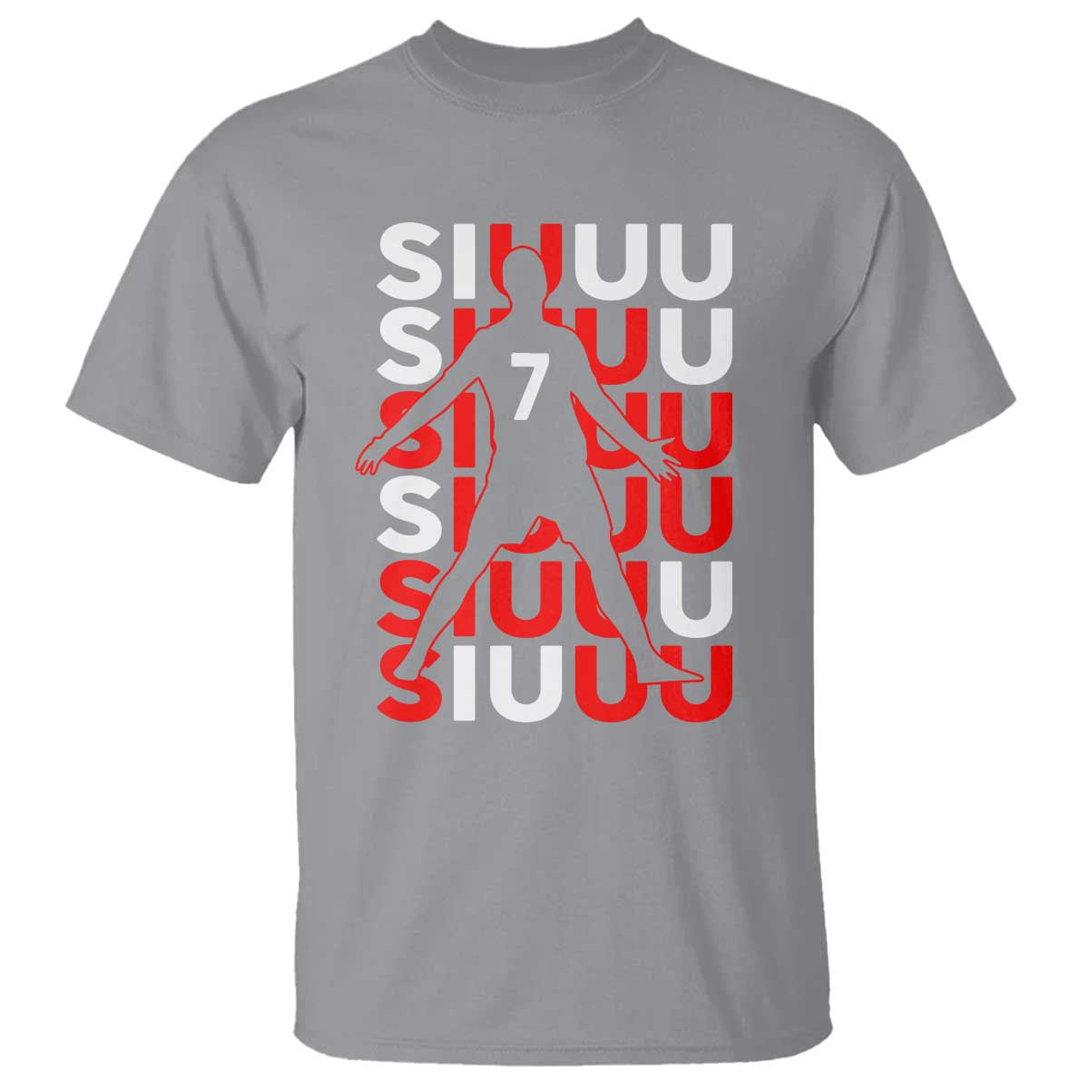 Siuuuu Celebration Number 7 Seven Soccer Fans T Shirt
