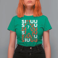 Siuuuu Celebration Number 7 Seven Soccer Fans T Shirt For Women