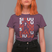 Siuuuu Celebration Number 7 Seven Soccer Fans T Shirt For Women