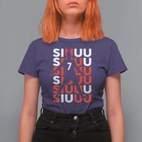 Siuuuu Celebration Number 7 Seven Soccer Fans T Shirt For Women