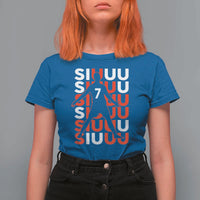 Siuuuu Celebration Number 7 Seven Soccer Fans T Shirt For Women
