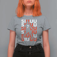 Siuuuu Celebration Number 7 Seven Soccer Fans T Shirt For Women