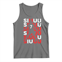 Siuuuu Celebration Number 7 Seven Soccer Fans Tank Top