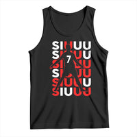 Siuuuu Celebration Number 7 Seven Soccer Fans Tank Top