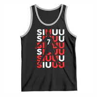 Siuuuu Celebration Number 7 Seven Soccer Fans Tank Top