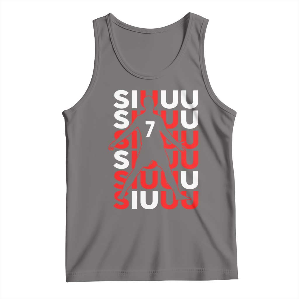 Siuuuu Celebration Number 7 Seven Soccer Fans Tank Top