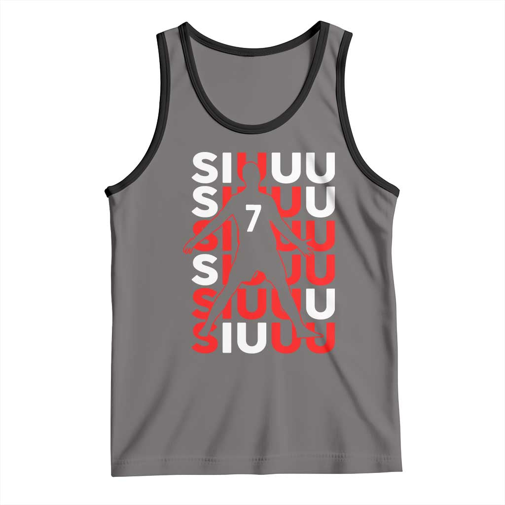Siuuuu Celebration Number 7 Seven Soccer Fans Tank Top