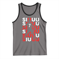 Siuuuu Celebration Number 7 Seven Soccer Fans Tank Top