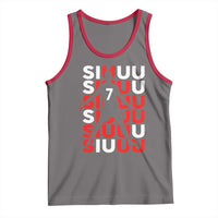 Siuuuu Celebration Number 7 Seven Soccer Fans Tank Top