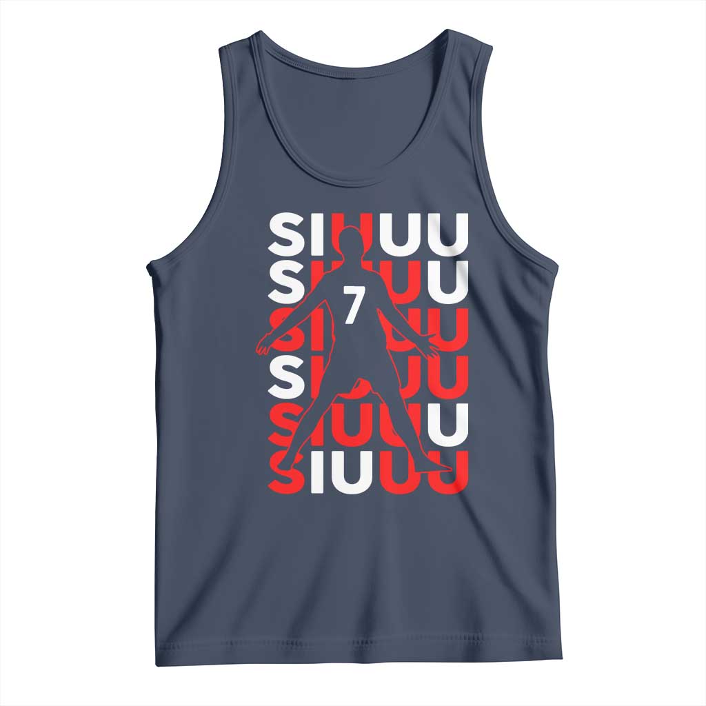 Siuuuu Celebration Number 7 Seven Soccer Fans Tank Top