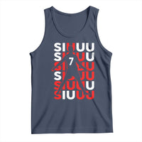 Siuuuu Celebration Number 7 Seven Soccer Fans Tank Top