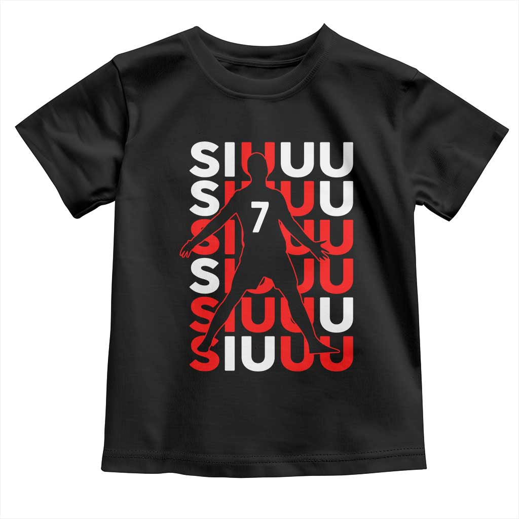 Siuuuu Celebration Number 7 Seven Soccer Fans Toddler T Shirt