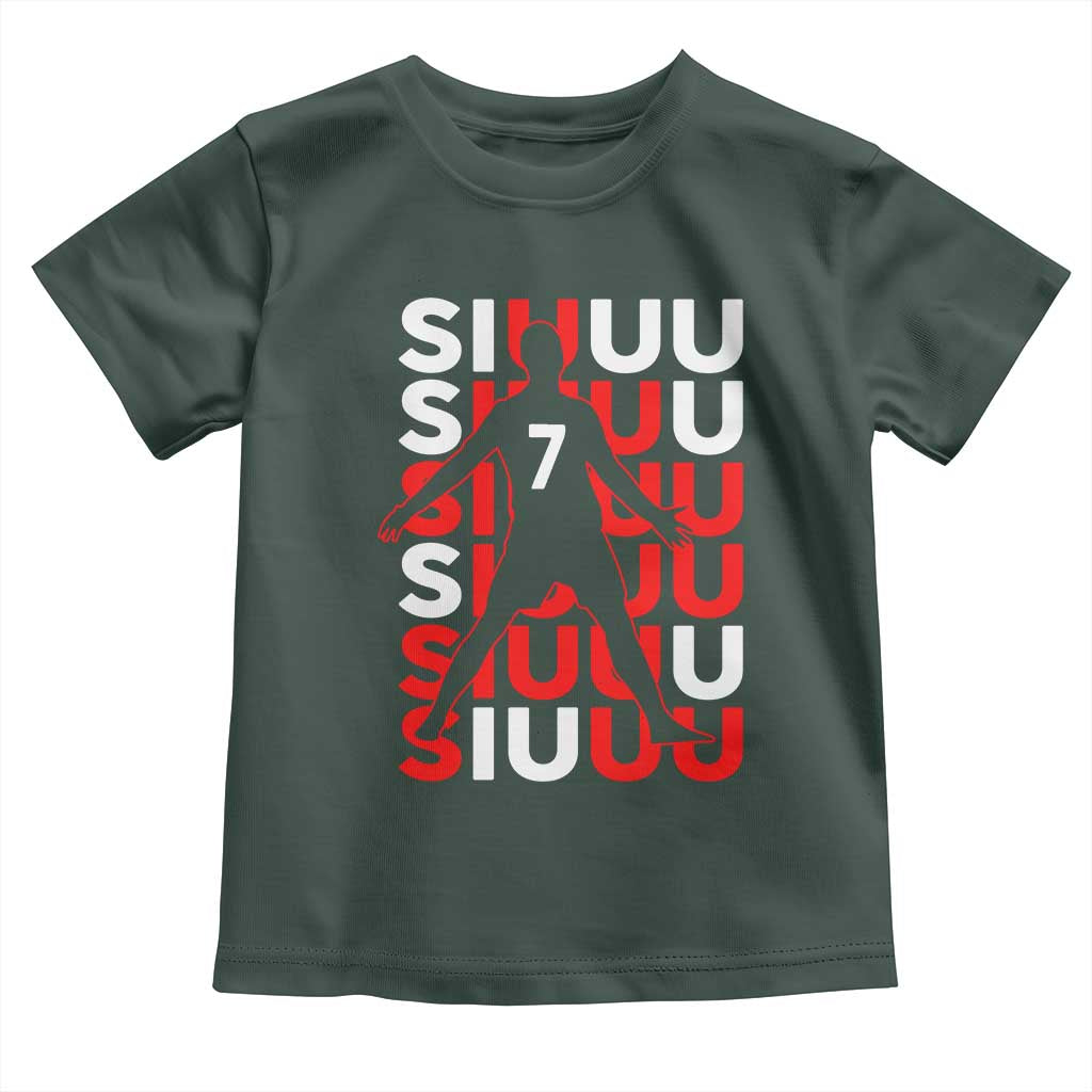 Siuuuu Celebration Number 7 Seven Soccer Fans Toddler T Shirt
