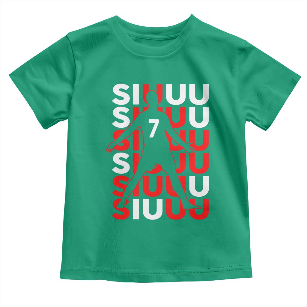 Siuuuu Celebration Number 7 Seven Soccer Fans Toddler T Shirt