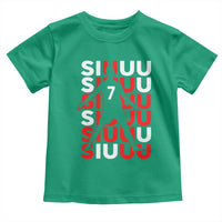 Siuuuu Celebration Number 7 Seven Soccer Fans Toddler T Shirt