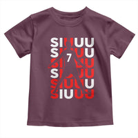 Siuuuu Celebration Number 7 Seven Soccer Fans Toddler T Shirt