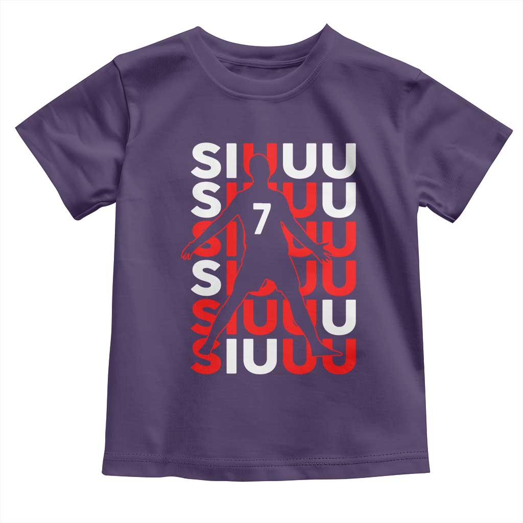 Siuuuu Celebration Number 7 Seven Soccer Fans Toddler T Shirt