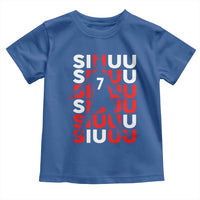 Siuuuu Celebration Number 7 Seven Soccer Fans Toddler T Shirt