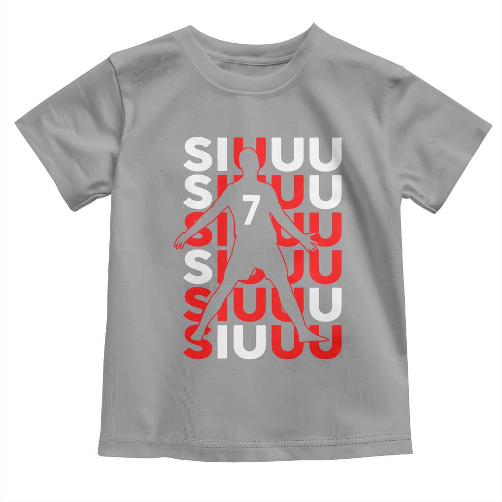 Siuuuu Celebration Number 7 Seven Soccer Fans Toddler T Shirt