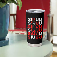 Siuuuu Celebration Number 7 Seven Soccer Fans Tumbler Cup