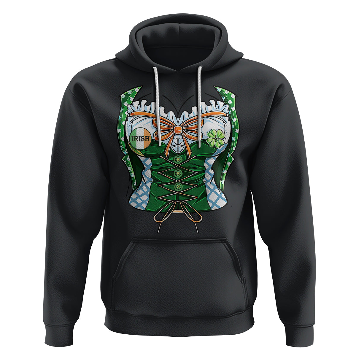 Funny St. Patricks Day Hoodie Women Leprechaun Costume - Wonder Print Shop