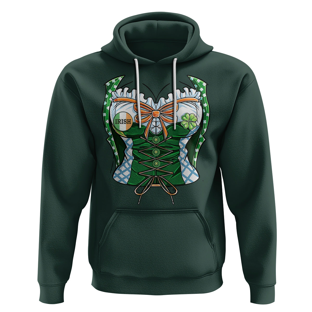 Funny St. Patricks Day Hoodie Women Leprechaun Costume - Wonder Print Shop