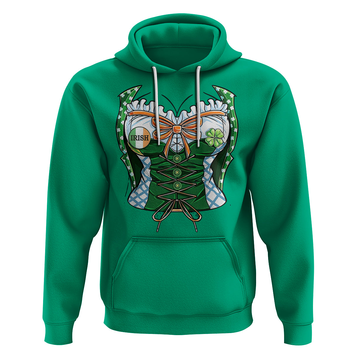 Funny St. Patricks Day Hoodie Women Leprechaun Costume - Wonder Print Shop