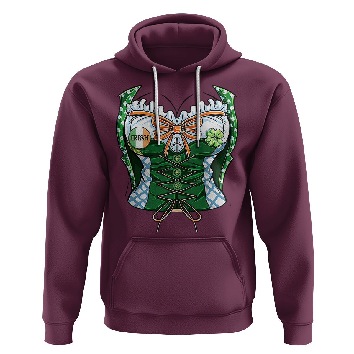 Funny St. Patricks Day Hoodie Women Leprechaun Costume - Wonder Print Shop