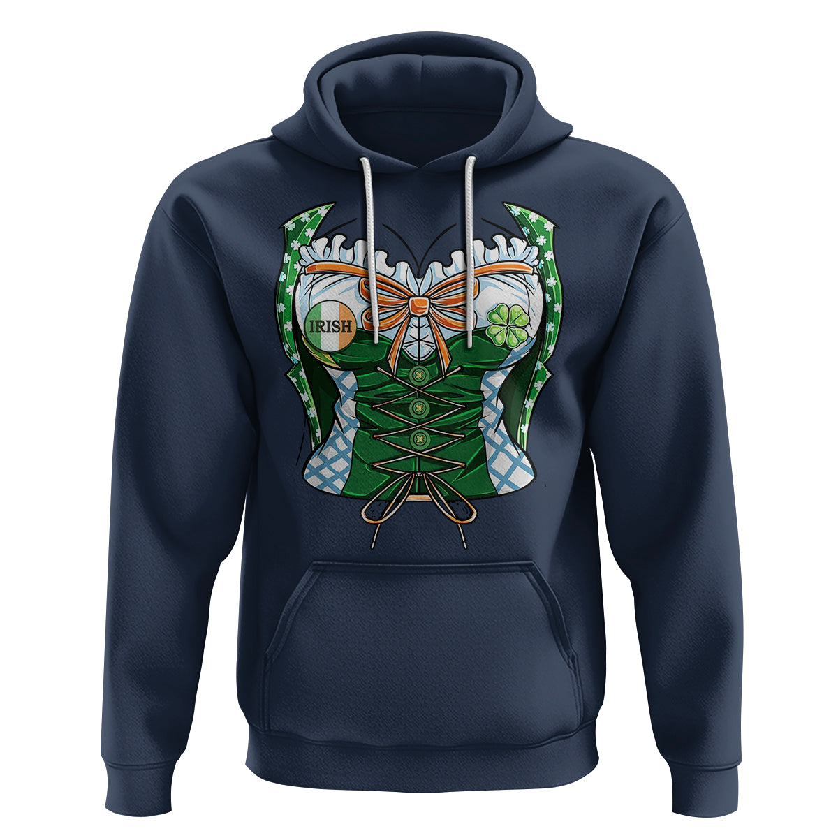 Funny St. Patricks Day Hoodie Women Leprechaun Costume - Wonder Print Shop