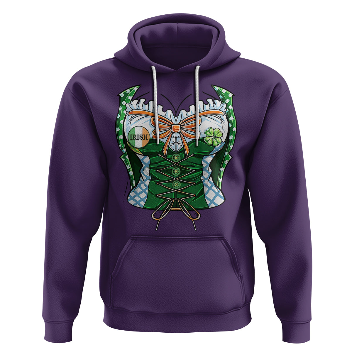 Funny St. Patricks Day Hoodie Women Leprechaun Costume - Wonder Print Shop