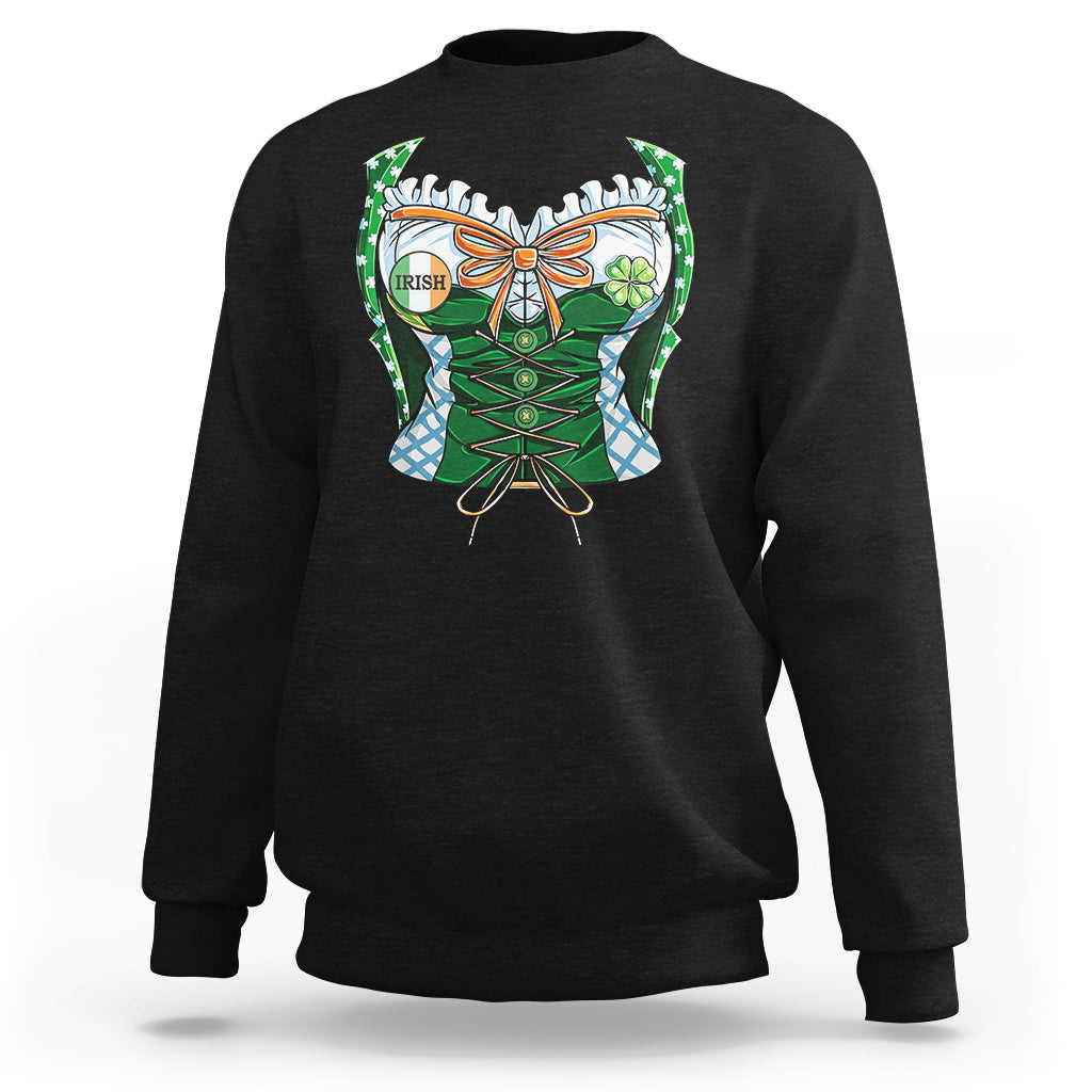 Funny St. Patricks Day Sweatshirt Women Leprechaun Costume - Wonder Print Shop